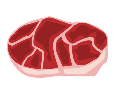 beef steak grill foodのイラスト素材