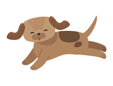 cute brown dogのイラスト素材
