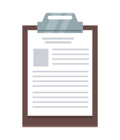 clipboard with documentのイラスト素材
