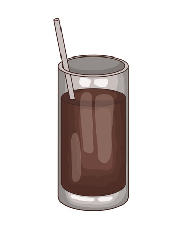 coffee drink in glassのイラスト素材