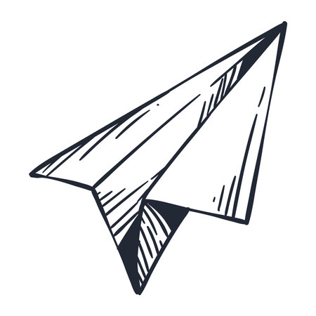 paper airplane flyingのイラスト素材