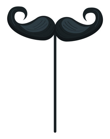 male mustache in stickのイラスト素材