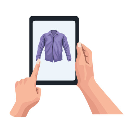 buy clothes onlineのイラスト素材
