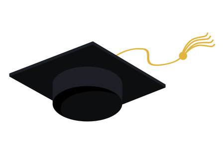 graduation hat education accessoryのイラスト素材