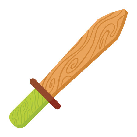 sword wooden toyのイラスト素材