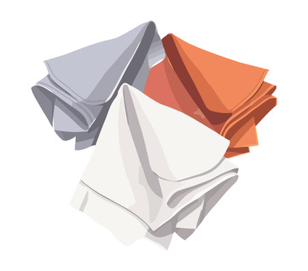 napkins on white backdrop illustrationのイラスト素材