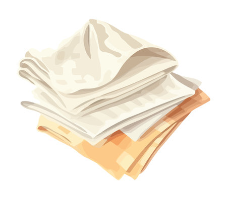 tablecloths textile on white backgroundのイラスト素材