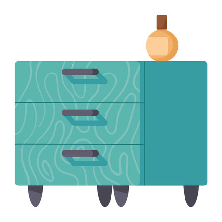 blue drawer home furnitureのイラスト素材