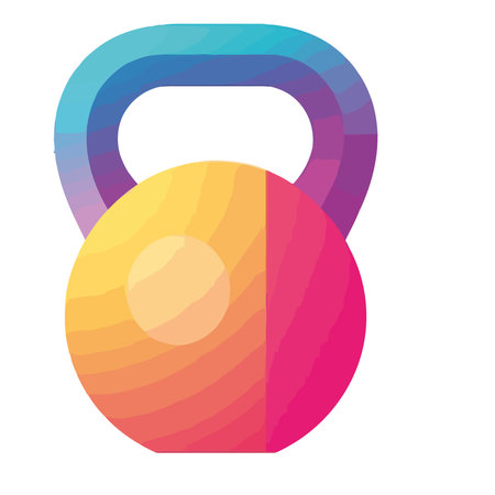 colorful dumbbell equipment gymのイラスト素材