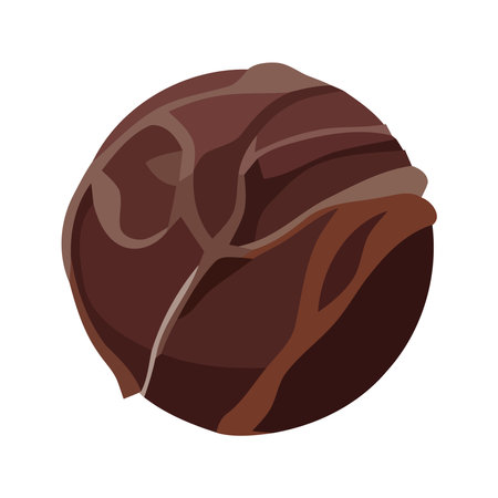 Fresh chocolate bonbon and creamのイラスト素材