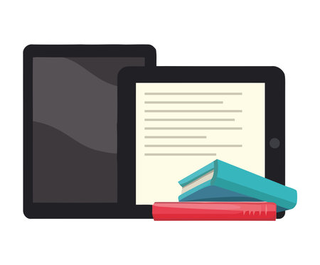 Education ebook and devicesのイラスト素材
