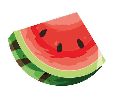 Juicy watermelon slice, perfect summer refreshmentのイラスト素材
