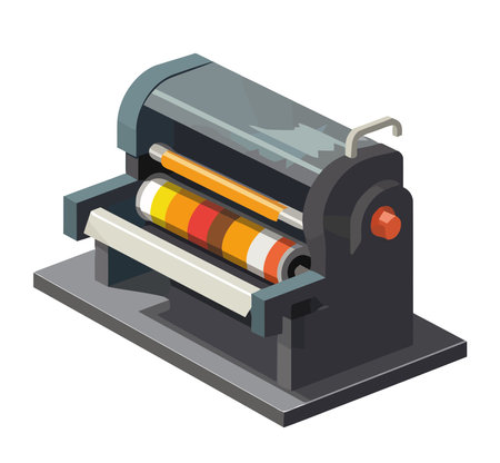 black packing machineのイラスト素材