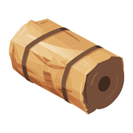 classic roll paper packingのイラスト素材