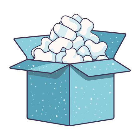 blue box cartonのイラスト素材