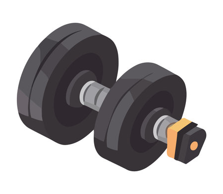 heavy dumbbell exercisingのイラスト素材