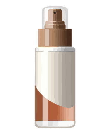 Shiny vector bottle design for beauty product sprayのイラスト素材