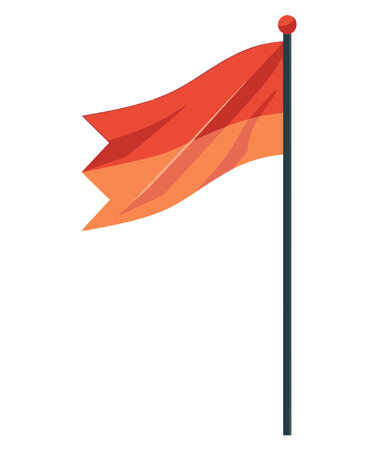 a waving flag, symbolizing patriotism and freedomのイラスト素材