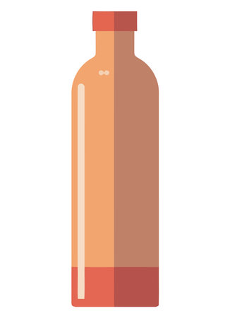 orange plastic bottle product iconのイラスト素材