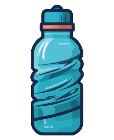 purified water in a plastic bottle iconのイラスト素材