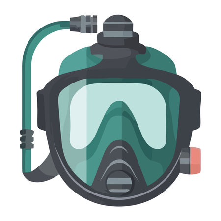 protective equipment and aqualung iconのイラスト素材
