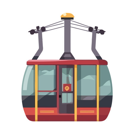 modern cable car transportのイラスト素材