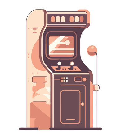 video game machine casino iconのイラスト素材