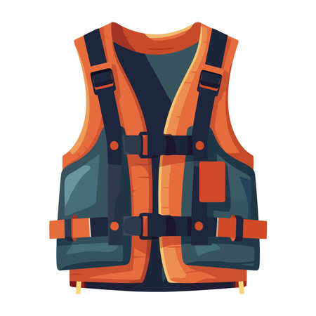 Adventure awaits with safe equipment and protective workwear for explorationのイラスト素材
