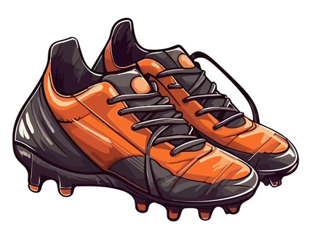 A pair of leather sports shoes for menのイラスト素材