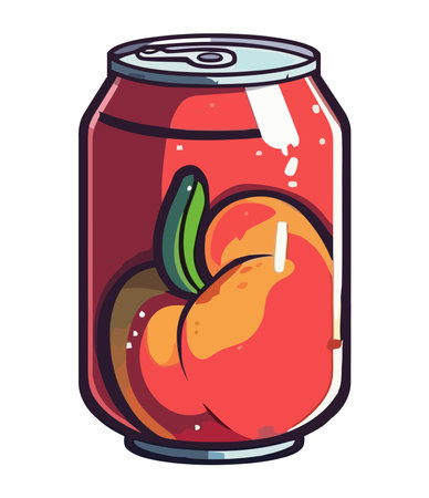 Fresh organic tomato in container, a healthy meal iconのイラスト素材