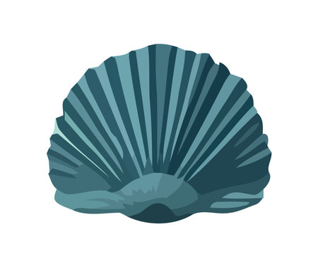 blue seashell for underwater decorのイラスト素材