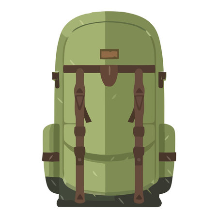 Adventure awaits with backpack and hiking equipmentのイラスト素材