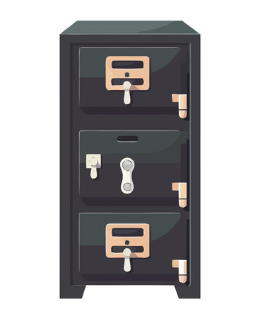 a modern metal locker officeのイラスト素材