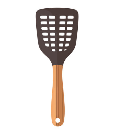 Cooking utensil spatula, white backgroundのイラスト素材