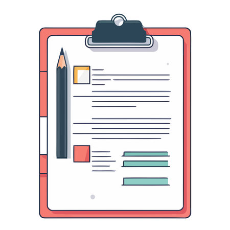 Business success checklist on clipboardのイラスト素材