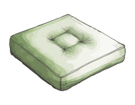 white pillow of livingroom equipmentのイラスト素材