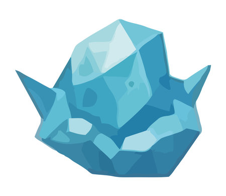 crystal gemstone color blue iconのイラスト素材