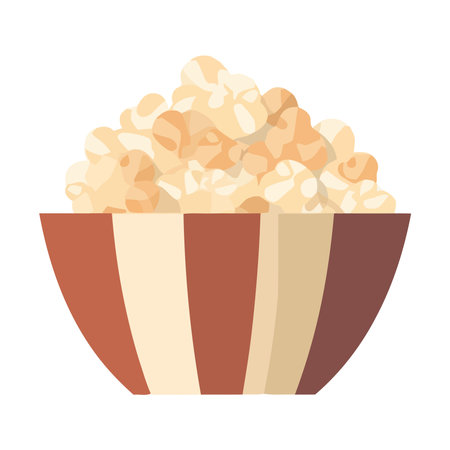movie pop corn in bowl iconのイラスト素材