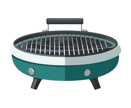 Grilled meat on barbecue, perfect summer lunchのイラスト素材