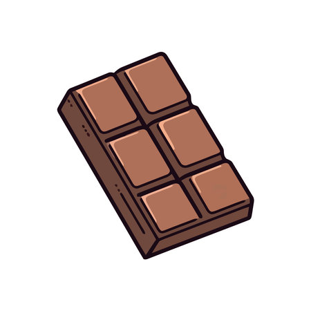 Dark chocolate slice, a gourmet dessert iconのイラスト素材