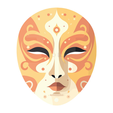 Abstract silhouette of women in Hindu costumeのイラスト素材