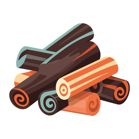 sweet candies stick bars iconのイラスト素材