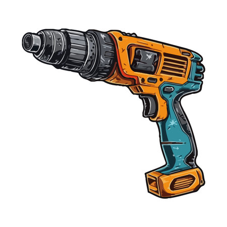 electric drill handle tool equipment iconのイラスト素材