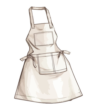 Working men and women wear apronsのイラスト素材