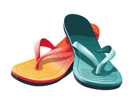 Comfortable sandals for summer vacationsのイラスト素材