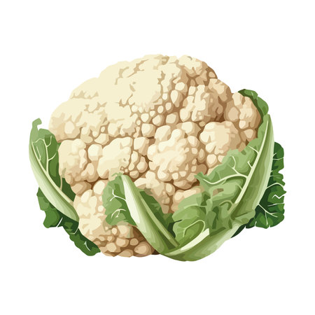cauliflower organic salad, a healthy vegetarian mealのイラスト素材