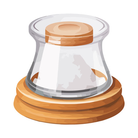 glass jar with salt gourmetのイラスト素材