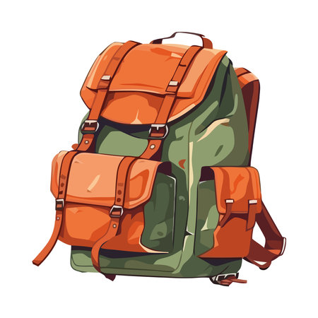 backpack symbolizes adventure and explorationのイラスト素材