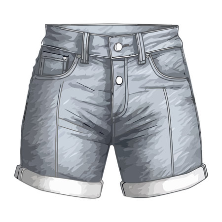 Denim pants with pockets, a fashion stapleのイラスト素材