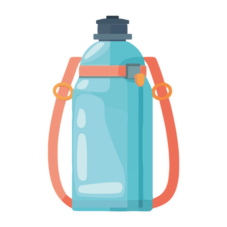 Refreshing drink in plastic bottle for adventureのイラスト素材